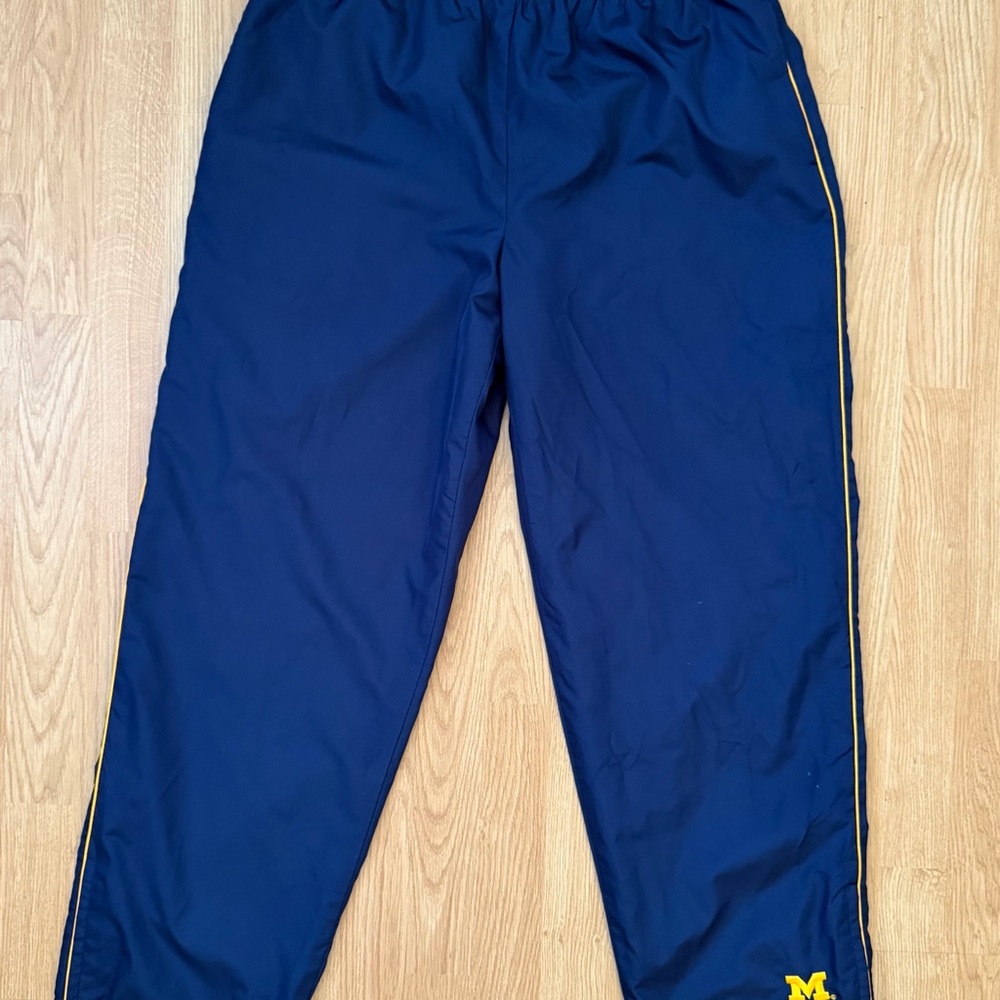 Michigan Wolverines Insulated Sideline Pants XL NCAA Red Oak Sportswear Navy